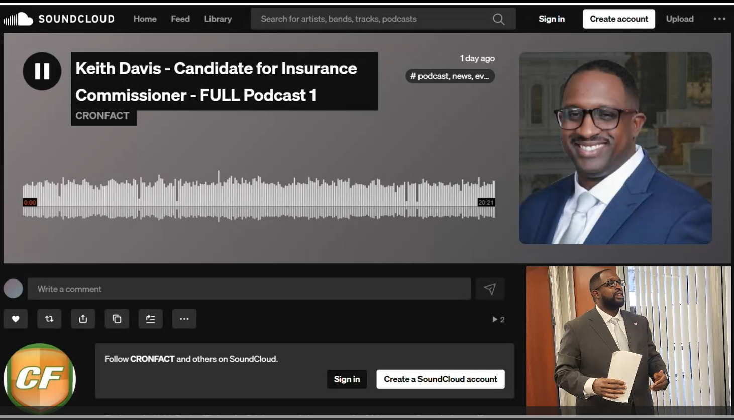 Keith Davis – Candidate for Insurance Commissioner – Podcast Interview 1